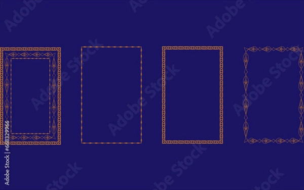 Fototapeta Collection of decorative frame and border design