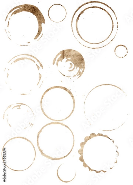 Obraz cup stains set
