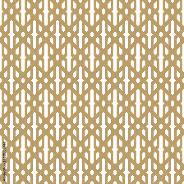 Fototapeta Abstract geometric pattern with lines, rhombuses A seamless background. png isolated on transparent background.