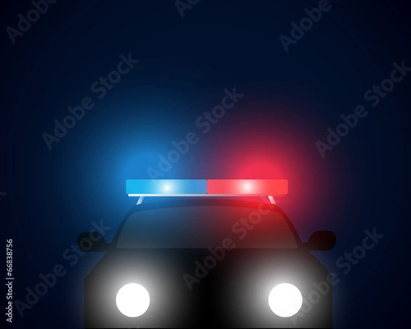 Obraz front view police car