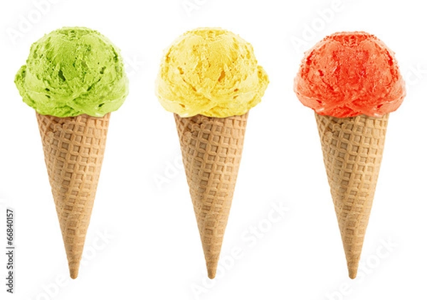 Obraz Green, yellow and red Ice cream