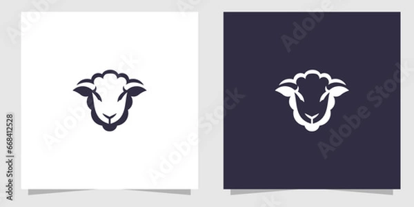Fototapeta sheep logo design vector