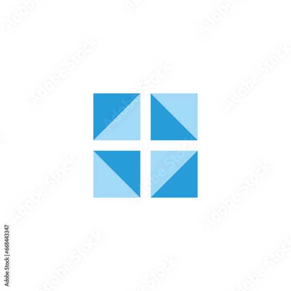 Obraz triangles gradient windows glass abstract logo vector