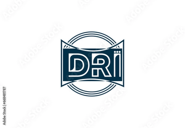 Obraz DRI letter logo and icon design template