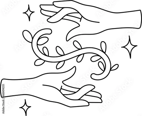 Obraz Hands Element Aesthetic