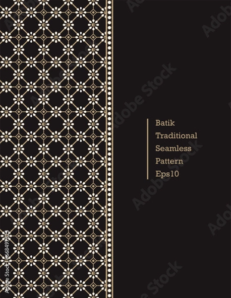 Fototapeta Seamless Traditional Batik Patterns Vector Collection