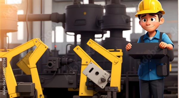 Fototapeta construction factory worker