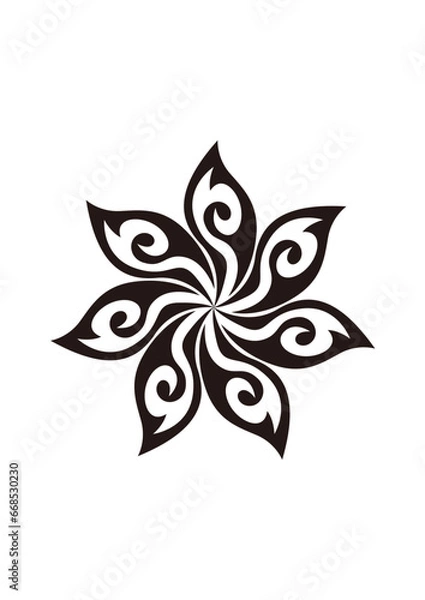 Fototapeta トライバル フラワー