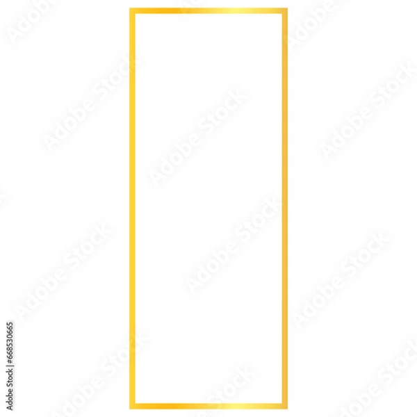 Obraz Gold Rectangle Border Golden Frame