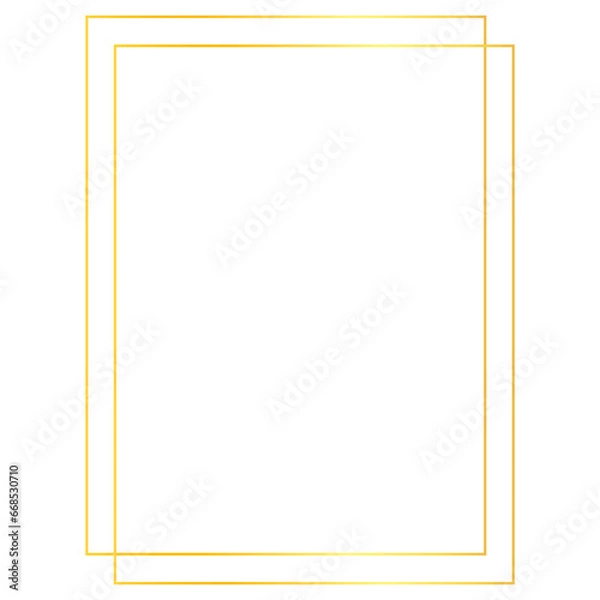 Obraz Gold Rectangle Border Golden Frame
