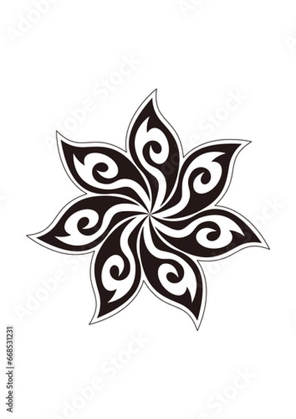 Fototapeta トライバル フラワー