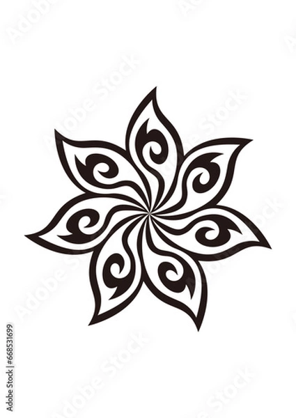 Fototapeta トライバル フラワー