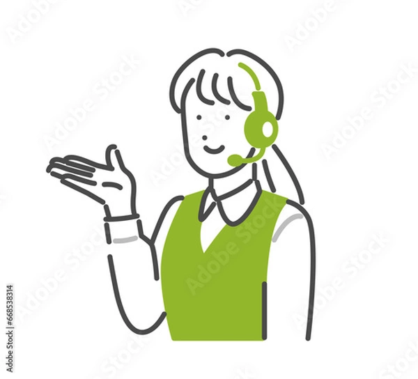 Obraz 案内するオペレーターの女性