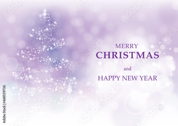 Obraz 冬の背景メッセージ入りベクター素材