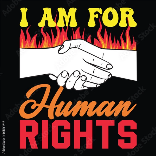 Obraz human rights tshirt design art