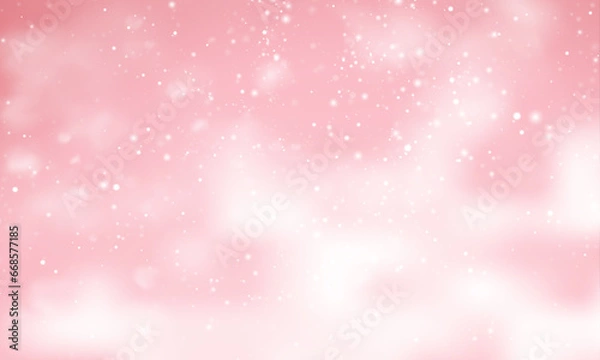 Fototapeta Vector elegant pink sparkle bokeh light background