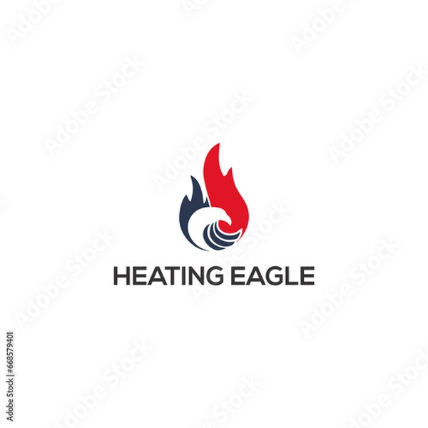 Fototapeta heating eagle - logo template
