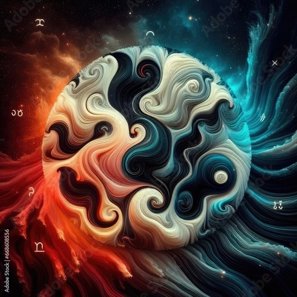 Obraz textured and bright images of zodiac signs