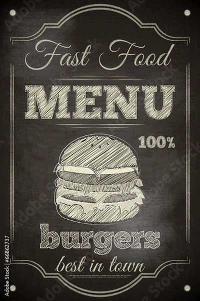 Obraz Burger Menu