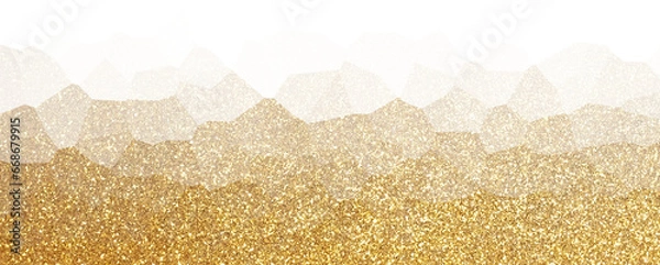 Fototapeta Abstract gold glitter background with layers and transparency