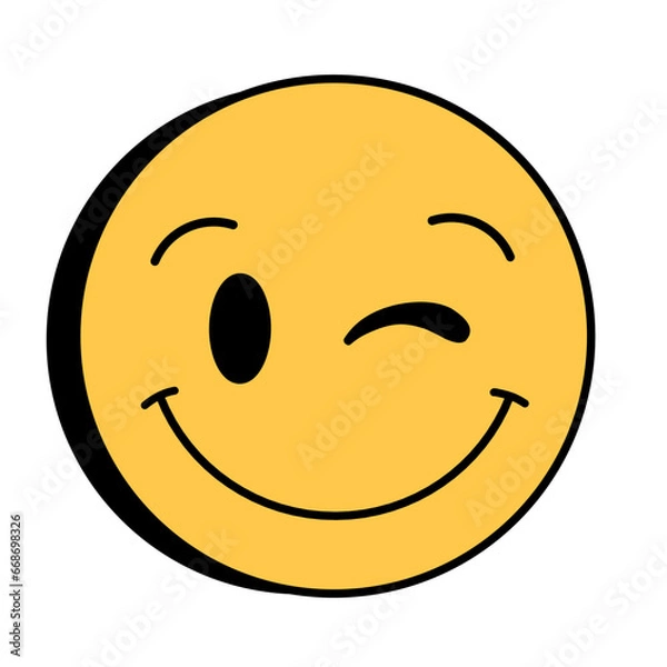 Obraz Cute Emoticon Sticker