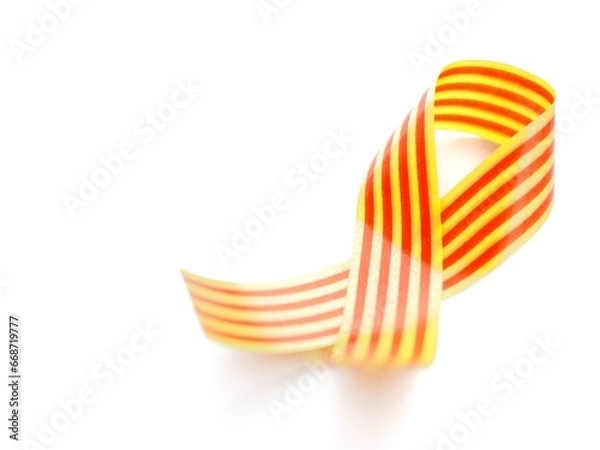 Obraz Catalán flag senyera ribbon and copy space 