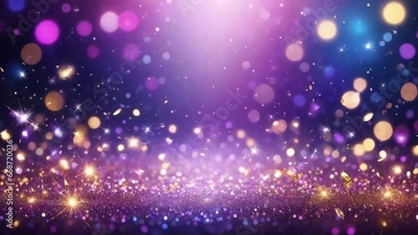 Fototapeta A gorgeous glittery, sparkling, abstract background is a great choice for your project. It will create a feeling of elegance, luxury and dynamism that will captivate your viewers. Generative AI