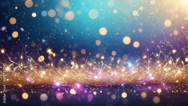 Fototapeta A gorgeous glittery, sparkling, abstract background is a great choice for your project. It will create a feeling of elegance, luxury and dynamism that will captivate your viewers. Generative AI