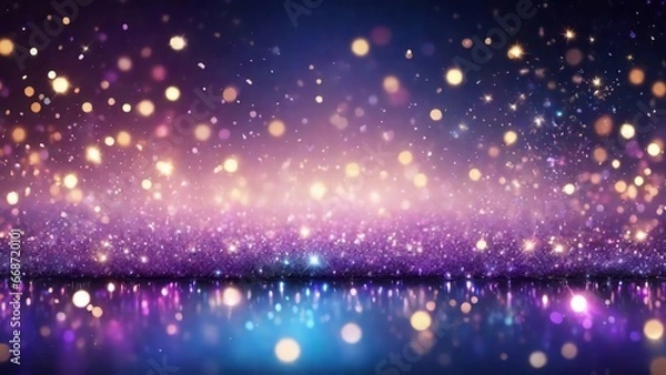 Fototapeta A gorgeous glittery, sparkling, abstract background is a great choice for your project. It will create a feeling of elegance, luxury and dynamism that will captivate your viewers. Generative AI