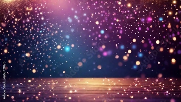 Obraz A gorgeous glittery, sparkling, abstract background is a great choice for your project. It will create a feeling of elegance, luxury and dynamism that will captivate your viewers. Generative AI