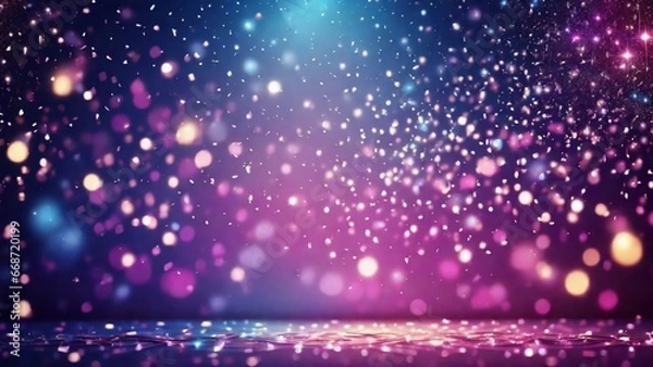 Fototapeta A gorgeous glittery, sparkling, abstract background is a great choice for your project. It will create a feeling of elegance, luxury and dynamism that will captivate your viewers. Generative AI