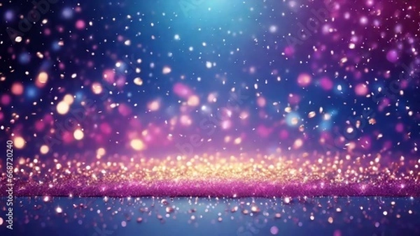 Obraz A gorgeous glittery, sparkling, abstract background is a great choice for your project. It will create a feeling of elegance, luxury and dynamism that will captivate your viewers. Generative AI