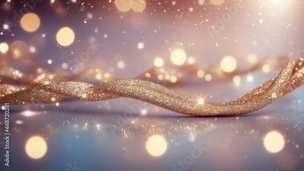 Obraz A gorgeous glittery, sparkling, abstract background is a great choice for your project. It will create a feeling of elegance, luxury and dynamism that will captivate your viewers. Generative AI