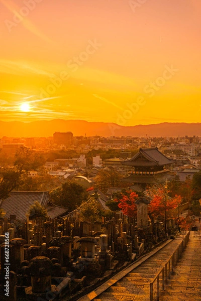 Obraz sunset in kyoto