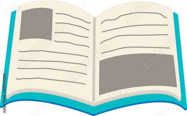 Obraz open book illustration