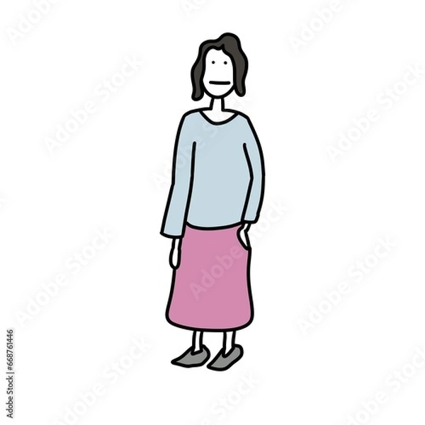 Obraz 困っている女性