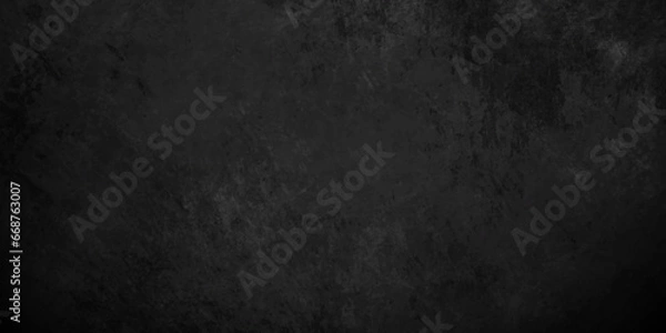 Fototapeta Black stone wall texture grunge rock surface. dark gray concrete background backdrop. wide panoramic banner. old wall stone for dark black distressed grunge background wallpaper rough concrete wall.