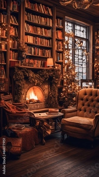Fototapeta Comfy Bookshop Ambience