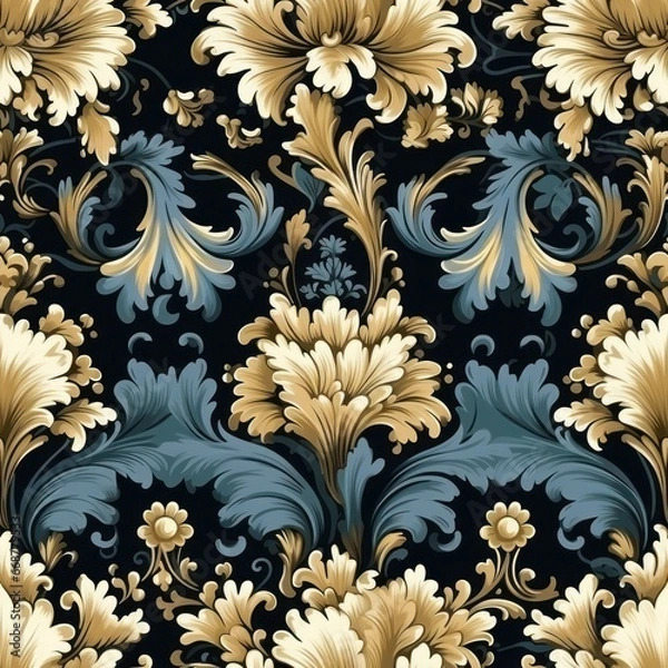 Obraz Seamless, tilable Damask pattern for wall hangings.