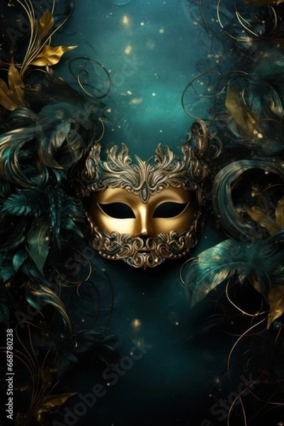 Fototapeta Fantastical Masquerade Poster: Captivating Background, Text-free
