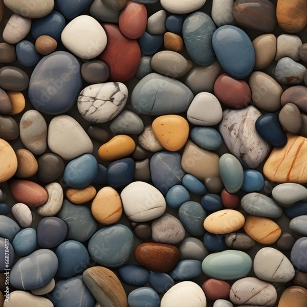 Fototapeta Seamless tilable stone textured paperweights pattern.