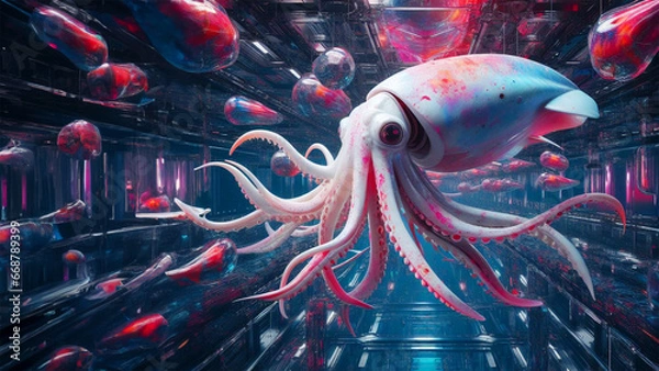 Obraz Squid In Space