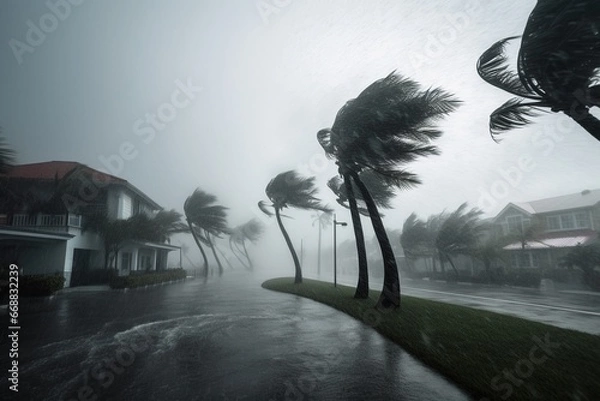 Fototapeta hurricane in the tropics