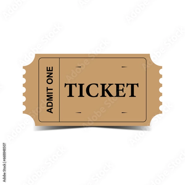 Fototapeta Regular brown ticket