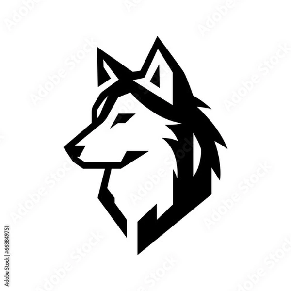 Fototapeta wolf head icon vector logo