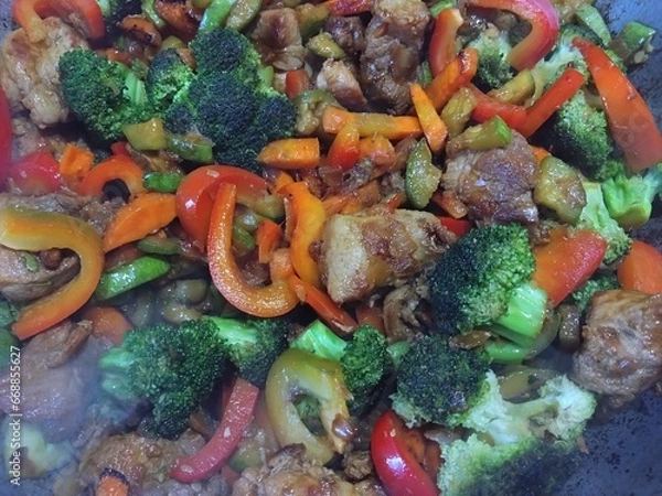 Obraz Stew with meat and vegetables 