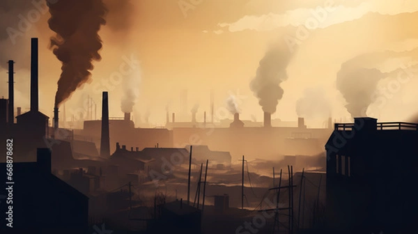 Obraz Smoke from a factory