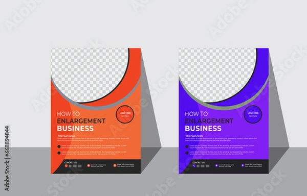 Fototapeta Abstract Flyer Design Background. Brochure Template. Creative Business Flyer Design Poster Flyer Business Layout Template .