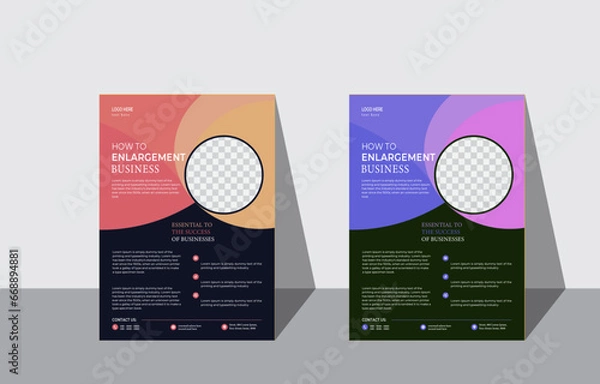 Fototapeta Abstract Flyer Design Background. Brochure Template. Creative Business Flyer Design Poster Flyer Business Layout Template .