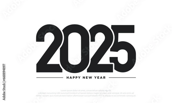 Obraz 2025 Happy New Year Background Design.